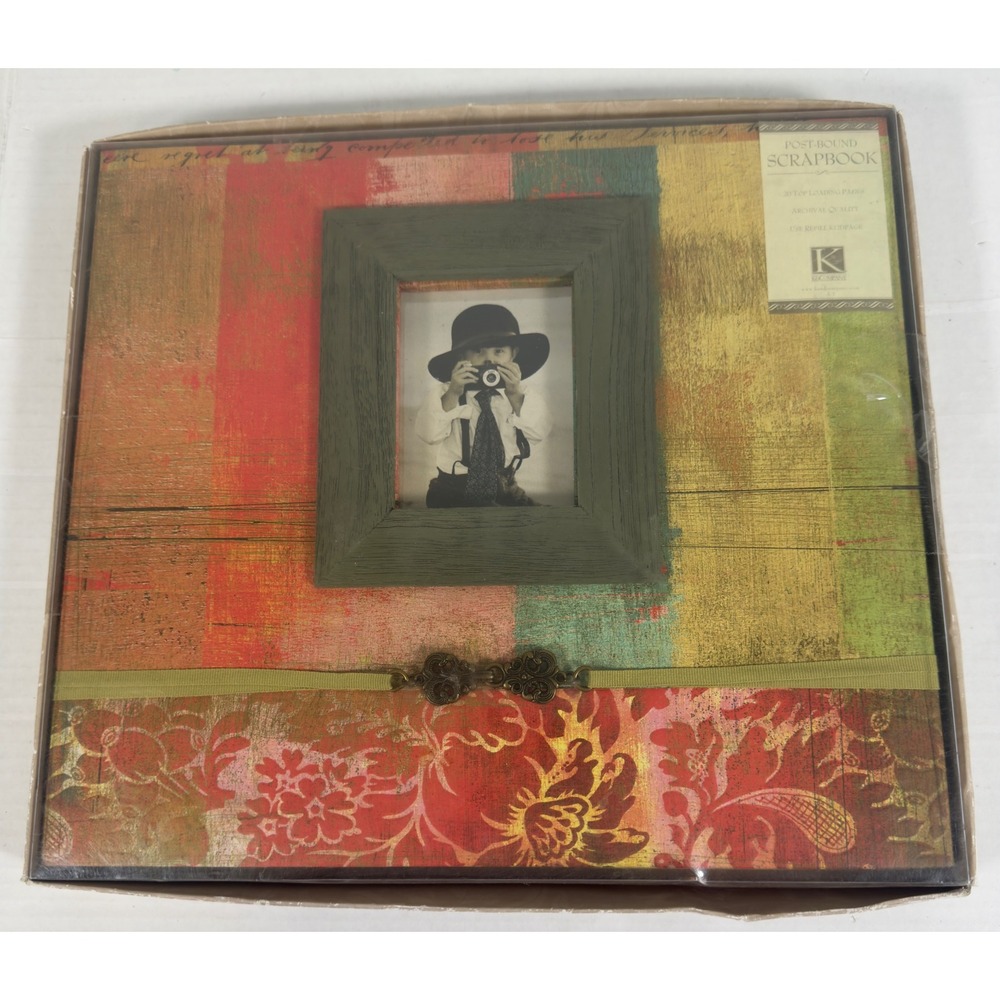 K&Company Scrapbook Album 12x12 Multicolor New Post-Bound Floral Frame